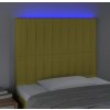 Čelo postele s LED 90x5x118/128 cm textil [3122651] (Barva Zelená)