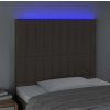 Čelo postele s LED 90x5x118/128 cm textil [3122651] (Barva Zelená)