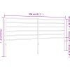 Kovové náhradní čelo postele 200 cm [352357] (Barva Černá)