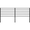 Kovové náhradní čelo postele 200 cm [352357] (Barva Černá)