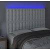 Čelo postele s LED 144x5x118/128 cm umělá kůže [3122515] (Barva Bílá)