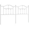 Kovové čelo postele 180 cm [353524] (Barva Bílá)