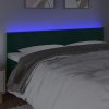 Čelo postele s LED 200x5x78/88 cm samet [3121402] (Barva Tmavě moddrá)