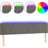 Čelo postele s LED 200x5x78/88 cm samet [3121402] (Barva Tmavě moddrá)