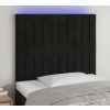 Čelo postele s LED 80x5x118/128 cm samet [3122693] (Barva Tmavě šedá)