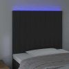 Čelo postele s LED 80x5x118/128 cm samet [3122693] (Barva Tmavě šedá)