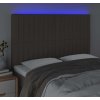 Čelo postele s LED 144x5x118/128 cm textil [3122664] (Barva Taupe)