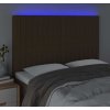 Čelo postele s LED 144x5x118/128 cm textil [3122664] (Barva Taupe)