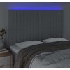 Čelo postele s LED 144x5x118/128 cm textil [3122664] (Barva Taupe)
