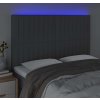 Čelo postele s LED 144x5x118/128 cm textil [3122664] (Barva Taupe)