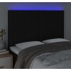 Čelo postele s LED 144x5x118/128 cm textil [3122664] (Barva Taupe)