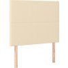 Čelo postele s LED 90x5x118/128 cm textil [3122131] (Barva Krémová)