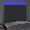 Čelo postele s LED 90x5x118/128 cm textil [3122131] (Barva Krémová)