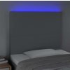 Čelo postele s LED 90x5x118/128 cm textil [3122131] (Barva Krémová)