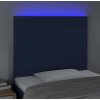 Čelo postele s LED 90x5x118/128 cm textil [3122131] (Barva Krémová)