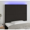 Čelo postele s LED 90x5x118/128 cm textil [3122131] (Barva Krémová)