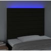 Čelo postele s LED 80x5x118/128 cm textil [3122543] (Barva Krémová)