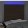 Čelo postele s LED 80x5x118/128 cm textil [3122543] (Barva Krémová)
