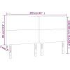 Čelo postele s LED 160x5x118/128 cm samet [3122199] (Barva Tmavě šedá)