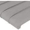 Čelo postele s LED 200x5x118/128 cm textil [3122586] (Barva Světle šedá)
