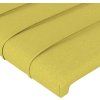Čelo postele s LED 200x5x118/128 cm textil [3122586] (Barva Světle šedá)