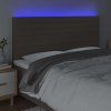 Čelo postele s LED 200x5x118/128 cm textil [3122586] (Barva Světle šedá)