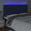 Čelo postele s LED 200x5x118/128 cm textil [3122586] (Barva Světle šedá)