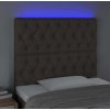 Čelo postele s LED 100x7x118/128 cm textil [3122754] (Barva Taupe)