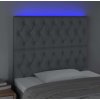 Čelo postele s LED 100x7x118/128 cm textil [3122754] (Barva Taupe)