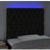 Čelo postele s LED 100x7x118/128 cm textil [3122754] (Barva Taupe)