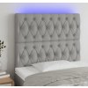 Čelo postele s LED 100x7x118/128 cm textil [3122754] (Barva Taupe)
