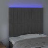 Čelo postele s LED 100x5x118/128 cm samet [3122709] (Barva Růžová)