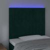 Čelo postele s LED 100x5x118/128 cm samet [3122709] (Barva Růžová)