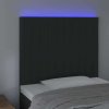 Čelo postele s LED 100x5x118/128 cm samet [3122709] (Barva Růžová)