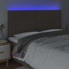 Čelo postele s LED 180x5x118/128 cm textil [3122677] (Barva Tmavě šedá)