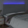 Čelo postele s LED 180x5x118/128 cm textil [3122677] (Barva Tmavě šedá)