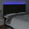Čelo postele s LED 180x5x118/128 cm textil [3122677] (Barva Tmavě šedá)