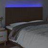 Čelo postele s LED 180x5x118/128 cm textil [3122677] (Barva Tmavě šedá)
