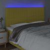 Čelo postele s LED 180x5x118/128 cm textil [3122677] (Barva Tmavě šedá)