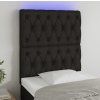 Čelo postele s LED 80x7x118/128 cm textil [3122735] (Barva Tmavě šedá)