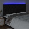 Čelo postele s LED 180x7x118/128 cm textil [3122775] (Barva Tmavě šedá)
