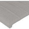 Čelo postele typu ušák 203x16x118/128 cm textil [3119840] (Barva Světle šedá)