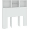 Čelo postele s úložným prostorem 100 x 19 x 103,5 cm [811844] (Barva Bílá)