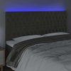 Čelo postele s LED 200x7x118/128 cm samet [3122827] (Barva Tmavě šedá)