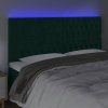 Čelo postele s LED 200x7x118/128 cm samet [3122827] (Barva Tmavě šedá)