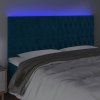 Čelo postele s LED 200x7x118/128 cm samet [3122827] (Barva Tmavě šedá)