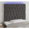 Čelo postele s LED 100x7x118/128 cm samet [3122806] (Barva Tmavě moddrá)