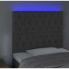 Čelo postele s LED 100x7x118/128 cm samet [3122806] (Barva Tmavě moddrá)