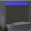 Čelo postele s LED 100x7x118/128 cm samet [3122806] (Barva Tmavě moddrá)