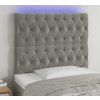 Čelo postele s LED 100x7x118/128 cm samet [3122806] (Barva Tmavě moddrá)